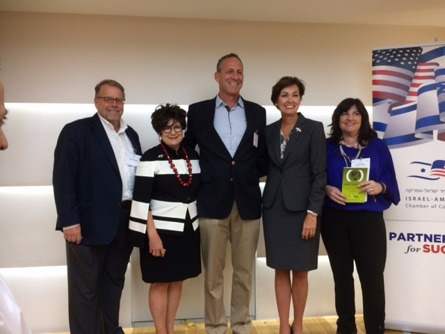 Iowa Governor Kim Reynolds with Chamber CEO Oded Rose, Debi Durham, and Greg Brisco, U.S. Embassy Commercial Attache